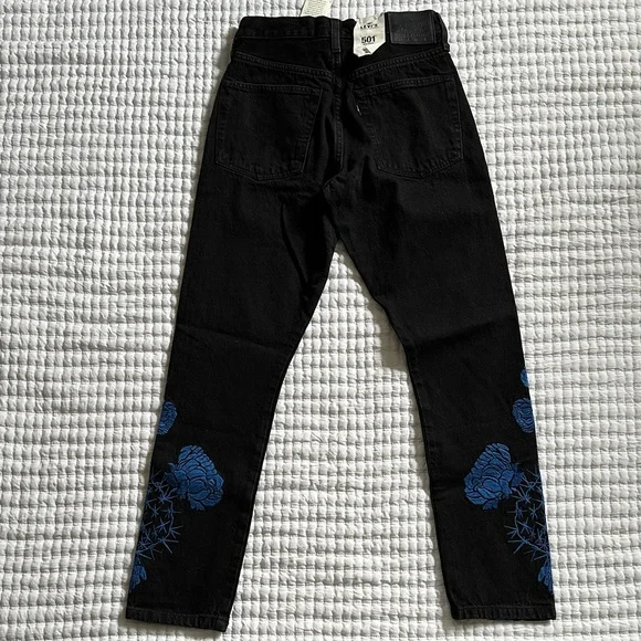 Levi's Made & Crafted 501 Skinny Embroidered Jeans - Picture 3 of 5